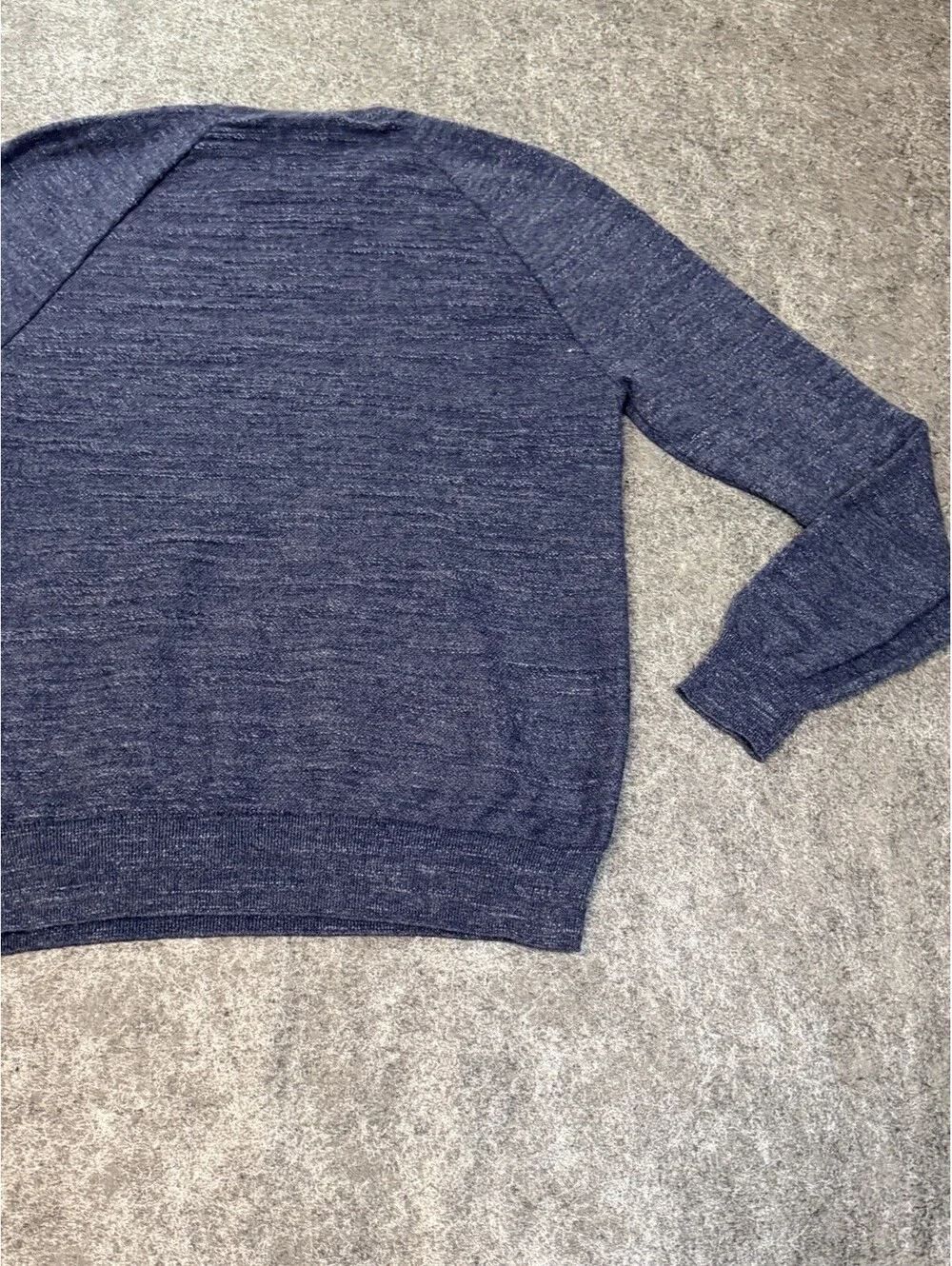 J.Crew Rugged Cotton Sweater Men’s M Slim Fit Heathered Indigo Blue C8445